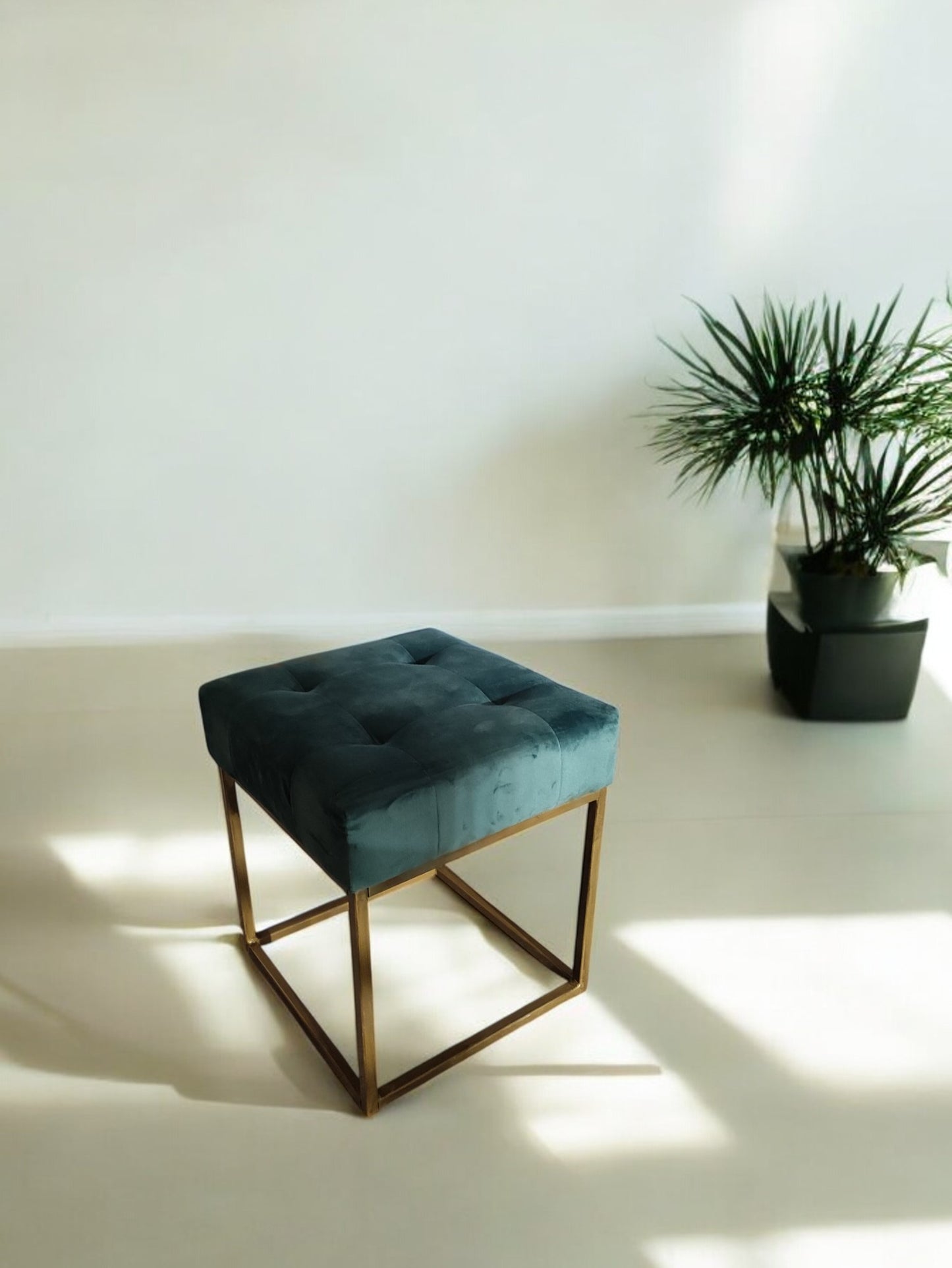 Pouf en doux velours