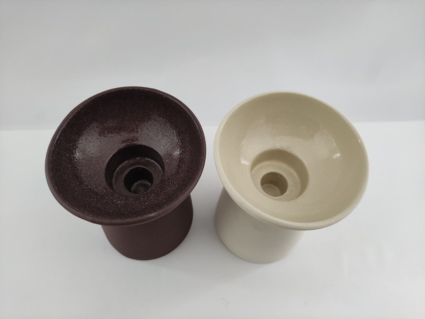 Bougeoirs crème & chocolat