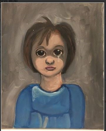 Toile d'Amy Adams et ses "Big Eyes"