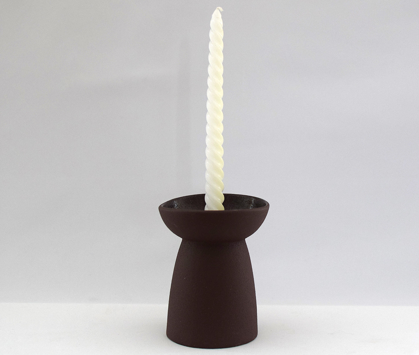 Bougeoirs crème & chocolat