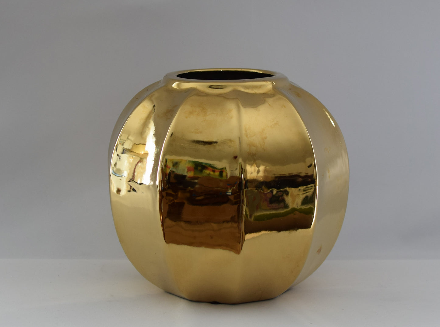 Vase doré miroir