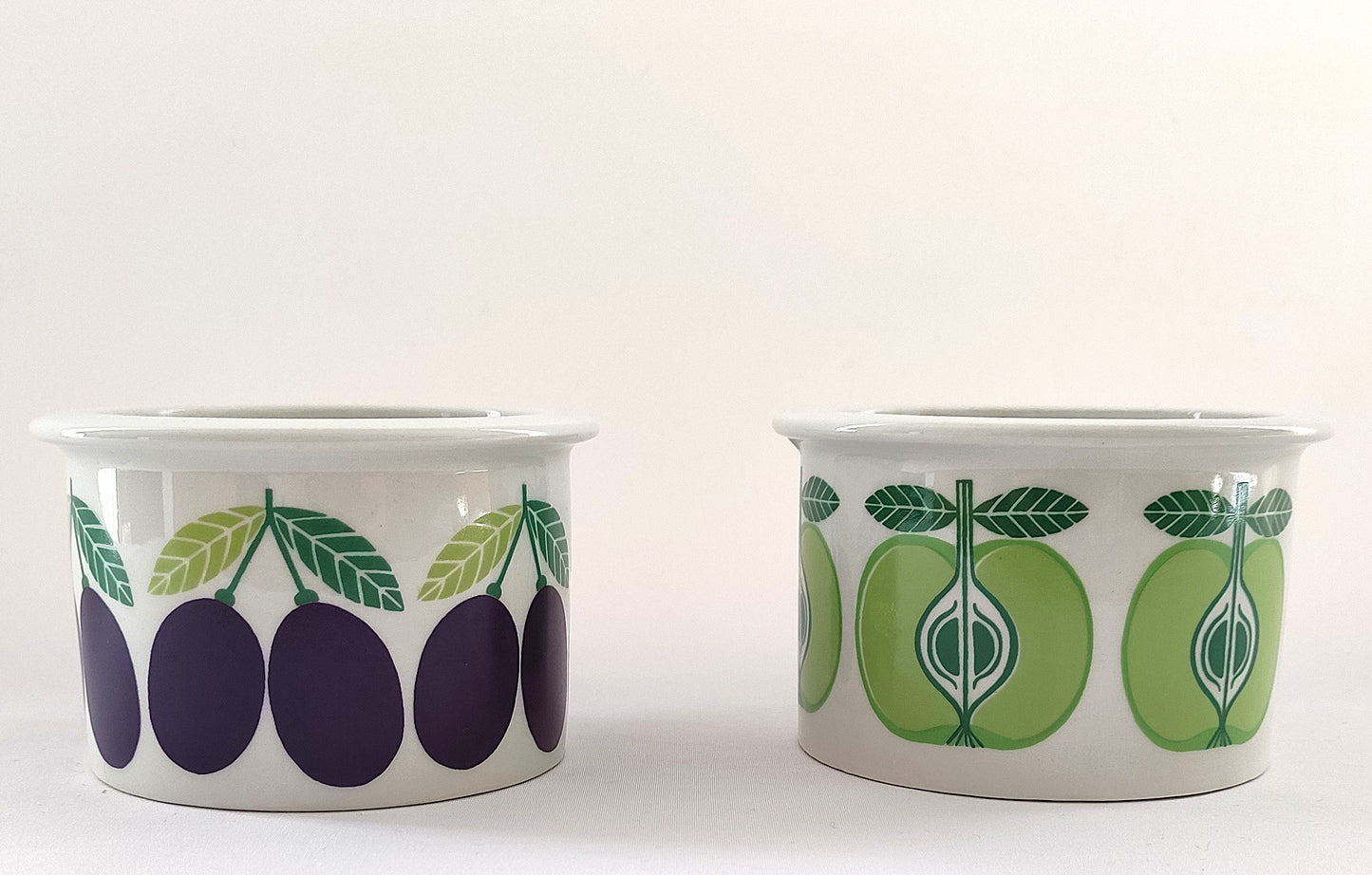 Duo de pots à motifs fruités