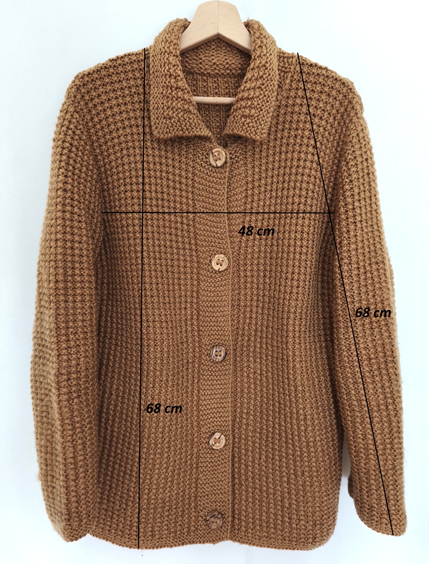 Gilet beige grosses mailles