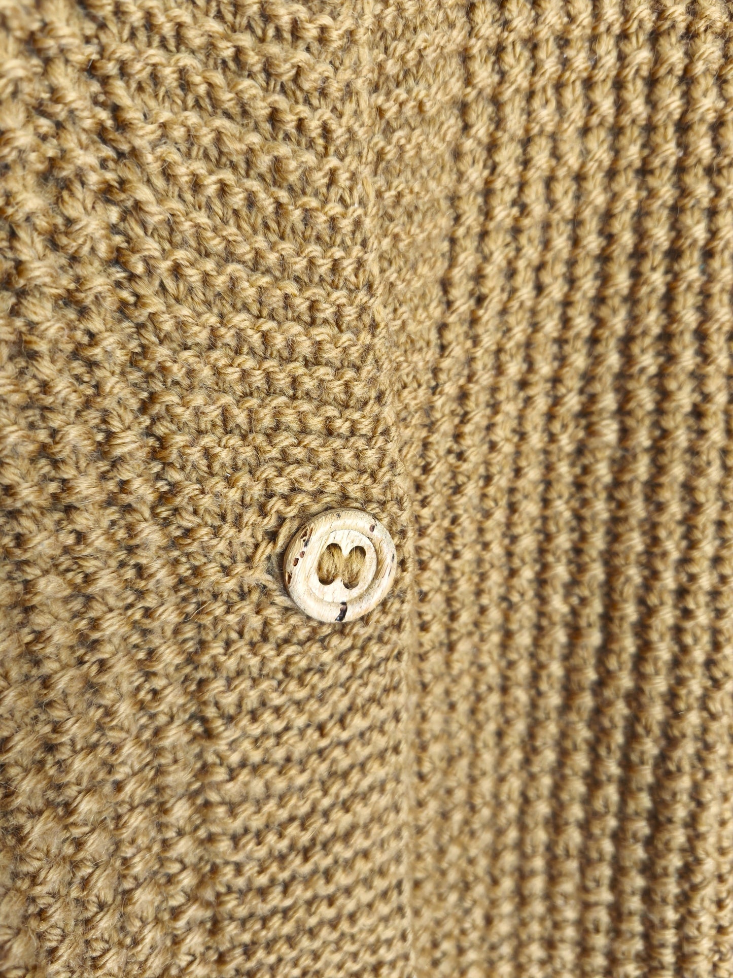 Gilet beige grosses mailles