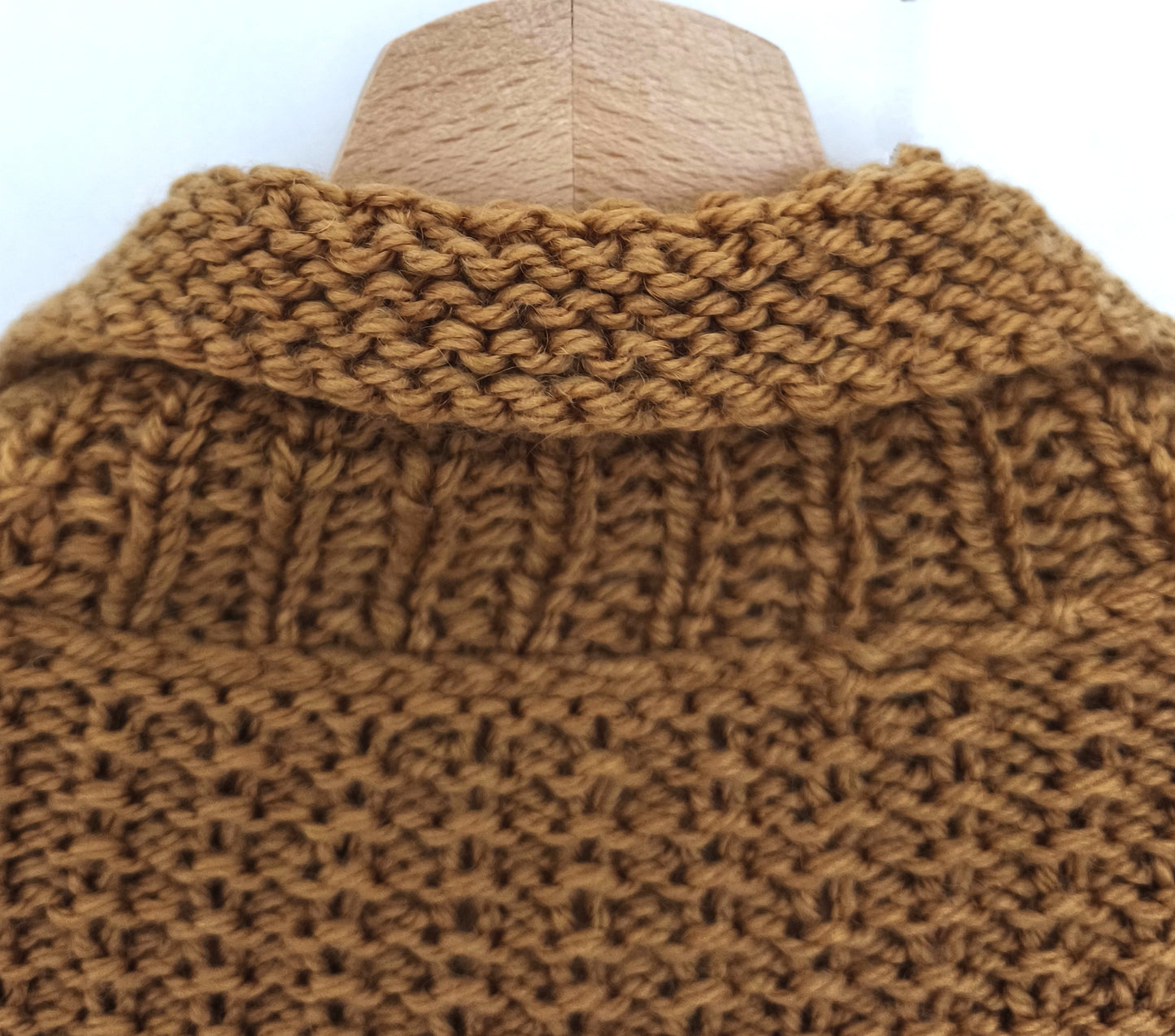 Gilet beige grosses mailles