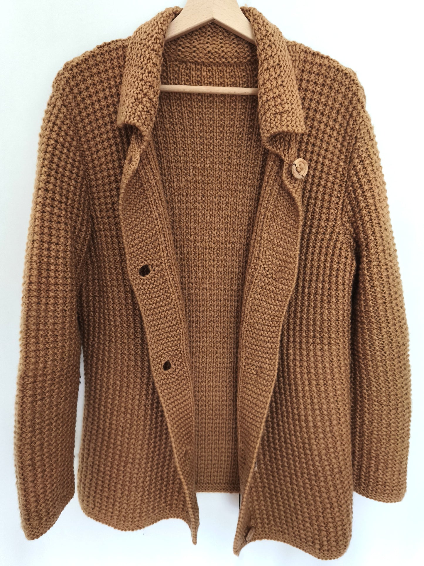 Gilet beige grosses mailles