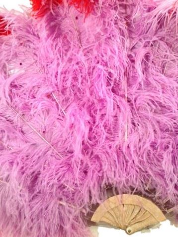 Eventail "NINE" à plumes