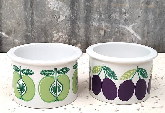 Duo de pots à motifs fruités