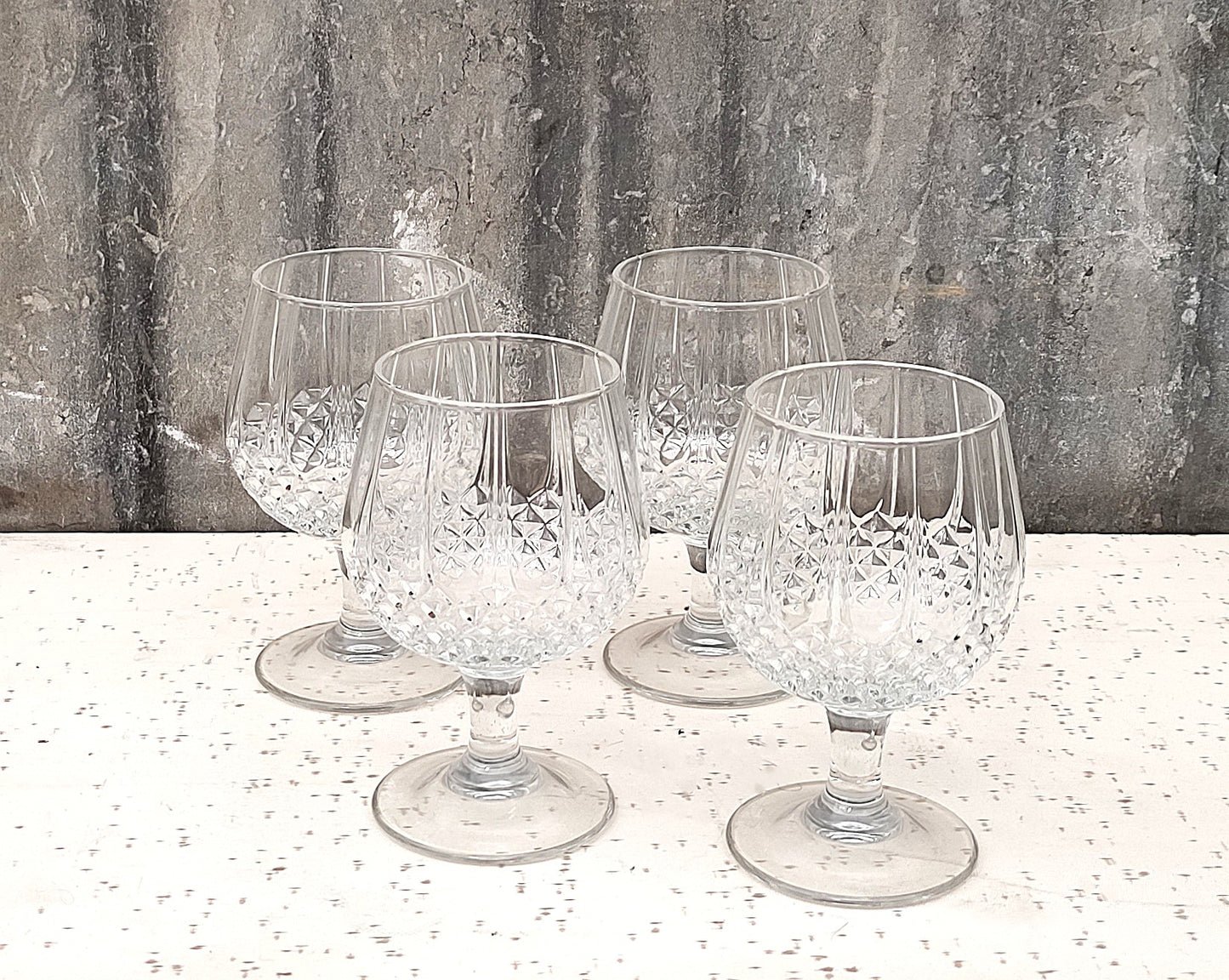 Verres à cognac ciselés