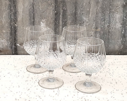 Verres à cognac ciselés