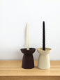 Bougeoirs crème & chocolat