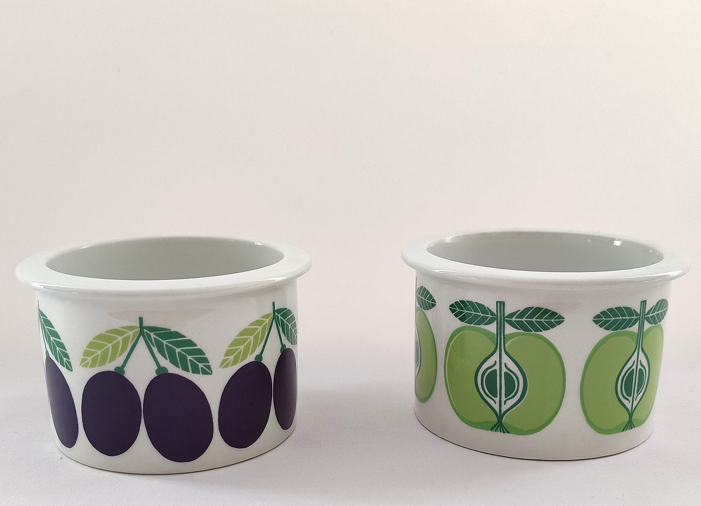 Duo de pots à motifs fruités