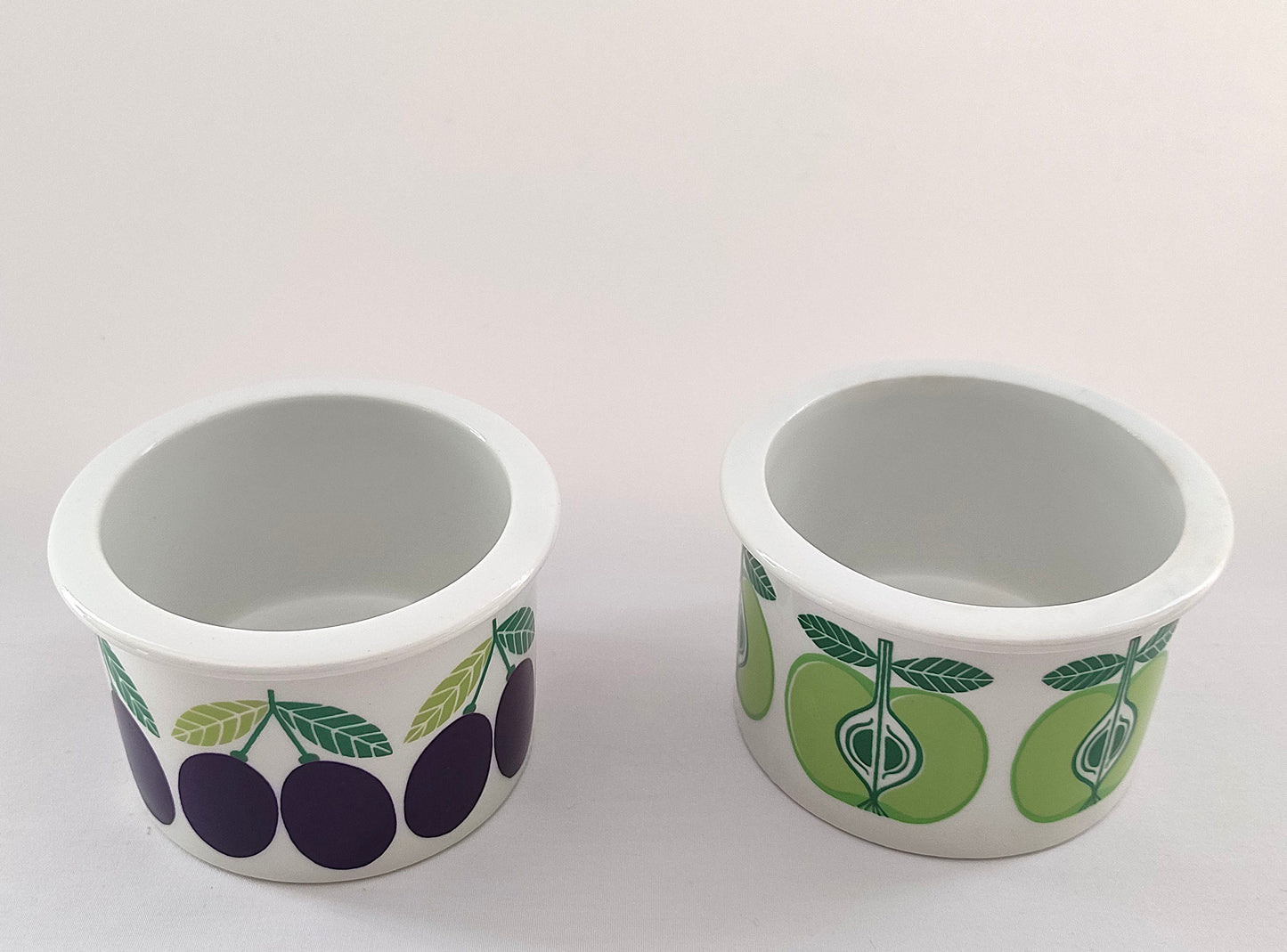 Duo de pots à motifs fruités