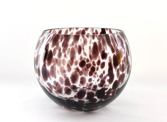 Photophore en verre tacheté