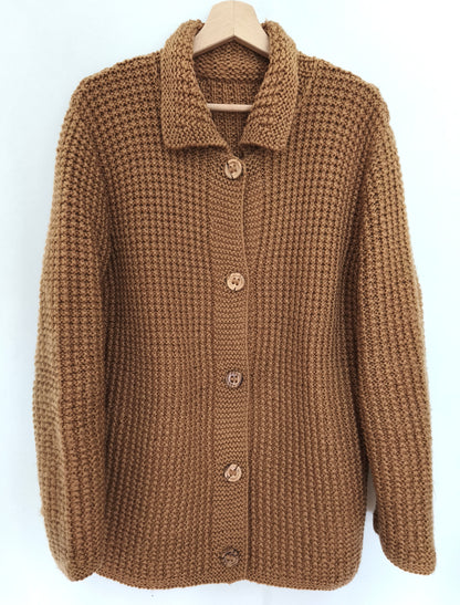 Gilet beige grosses mailles