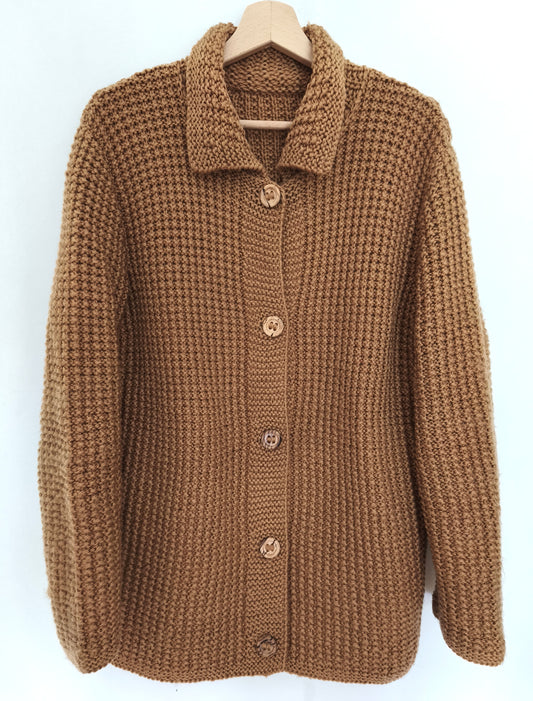 Gilet beige grosses mailles