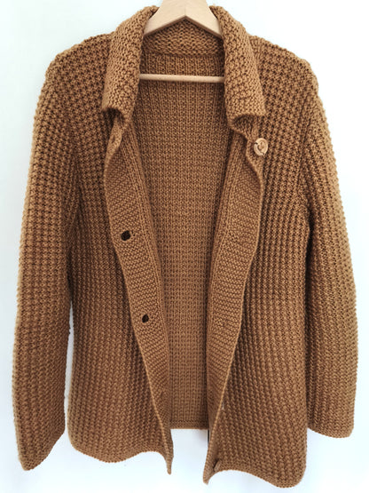 Gilet beige grosses mailles