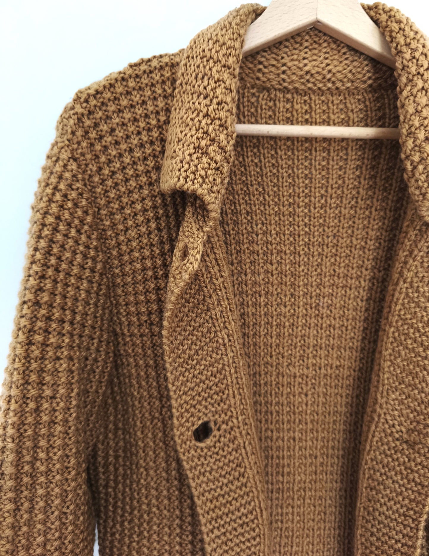 Gilet beige grosses mailles