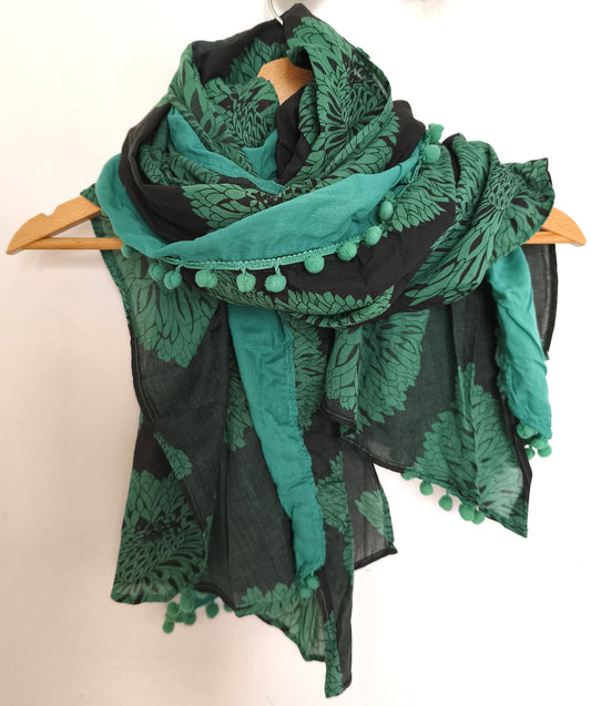 Chèche vert et noir