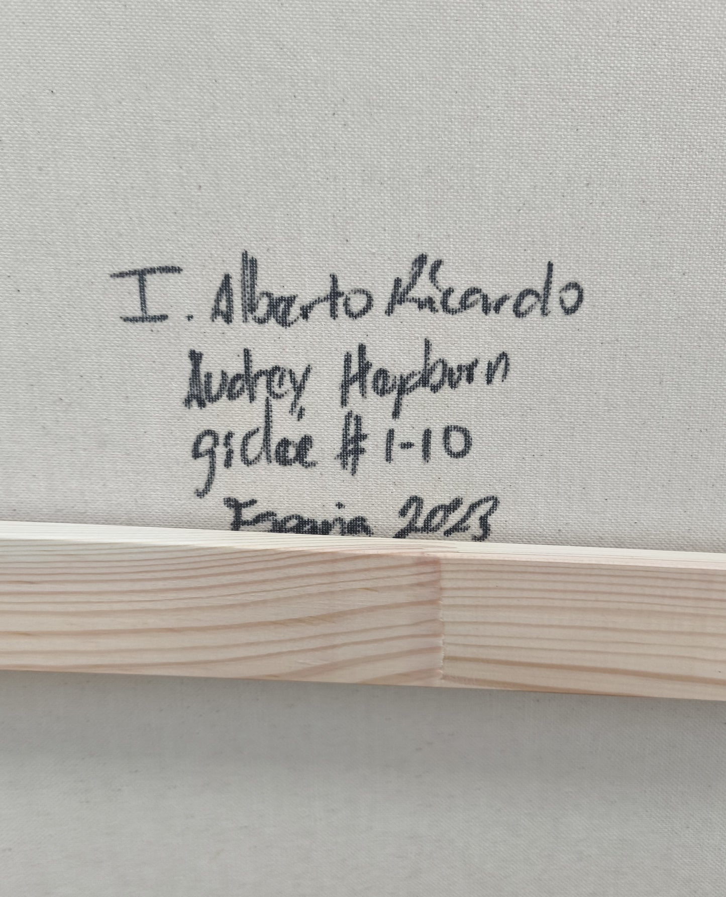 Portrait bleu d'Audrey