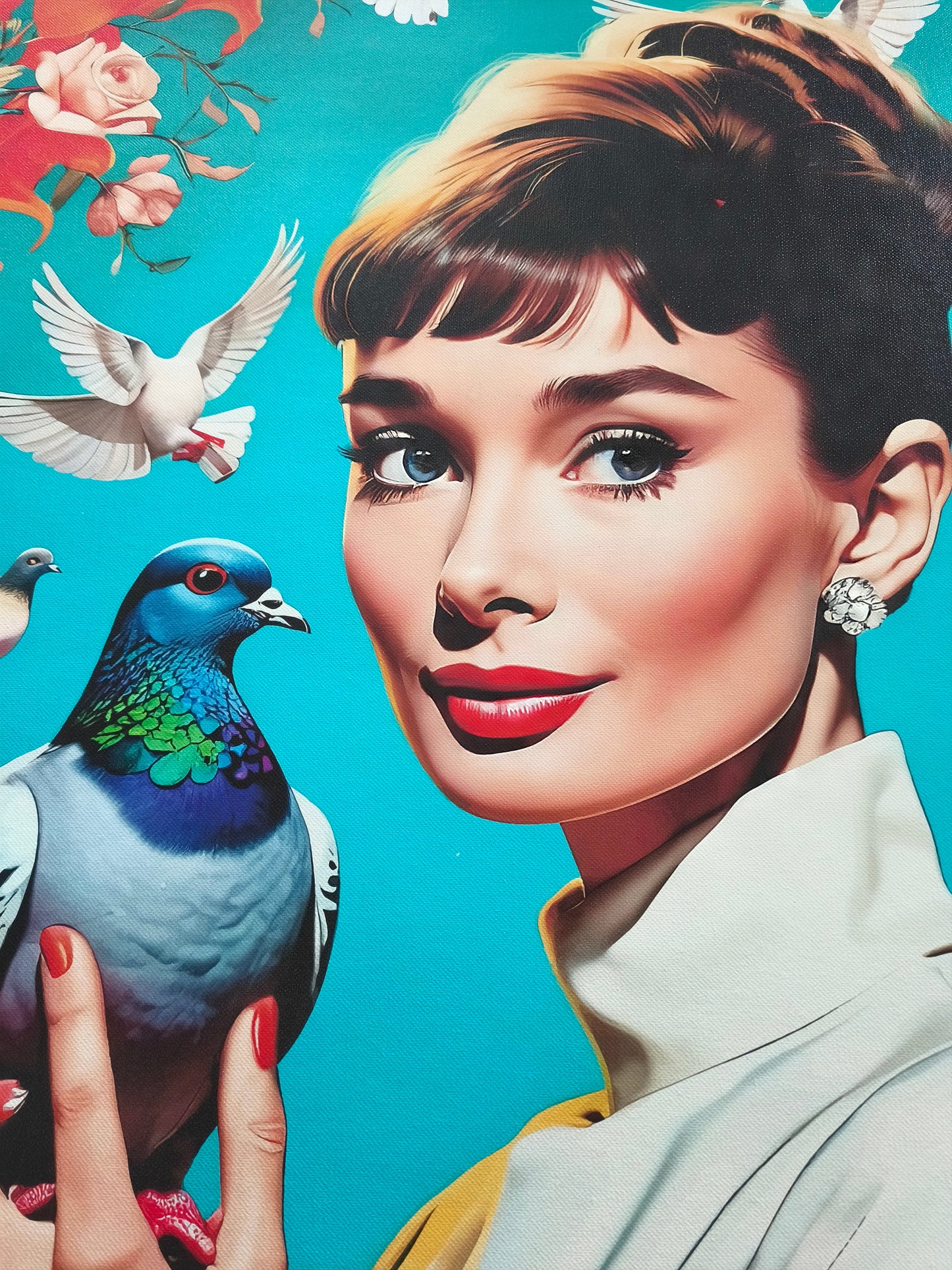 Portrait bleu d'Audrey