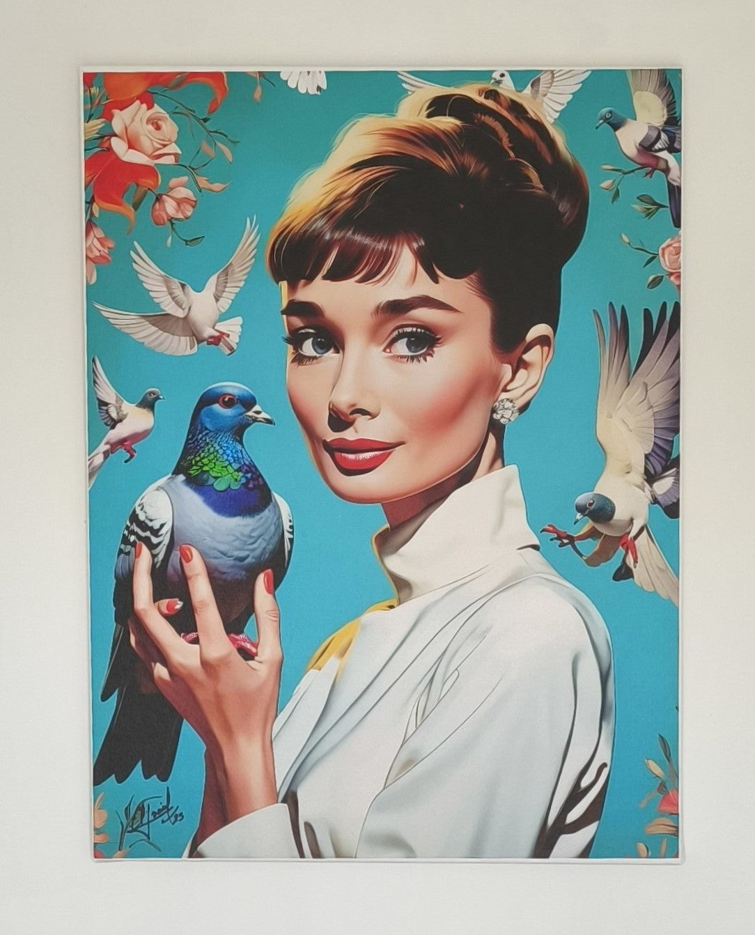 Portrait bleu d'Audrey